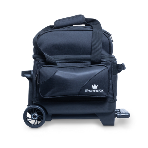 Brunswick Zone Single Roller Bowling Bag - Black – side view