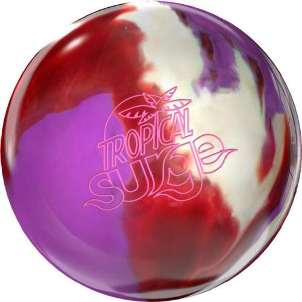 Storm Tropical Surge - Red/White/Purple bowling ball – front view