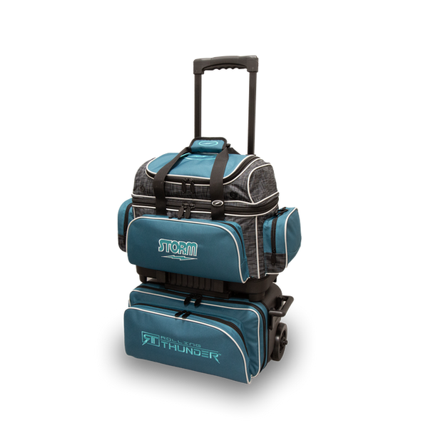 Storm Rolling Thunder 4 Ball Roller - Steel Blue/Black bowling bag