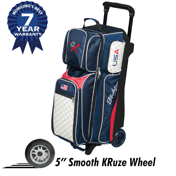 KR Strikeforce Royal Flush Triple Roller Bowling Bag Bowling Bag