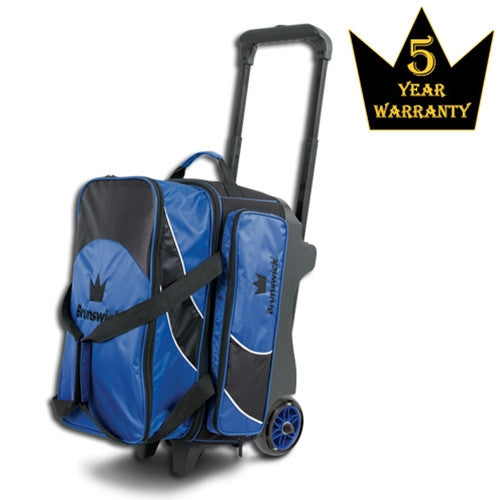 Brunswick Edge Double Roller Bowling Bag - Blue