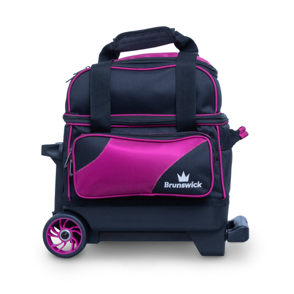Brunswick Zone Single Roller Bowling Bag - Raspberry - Raspberry
