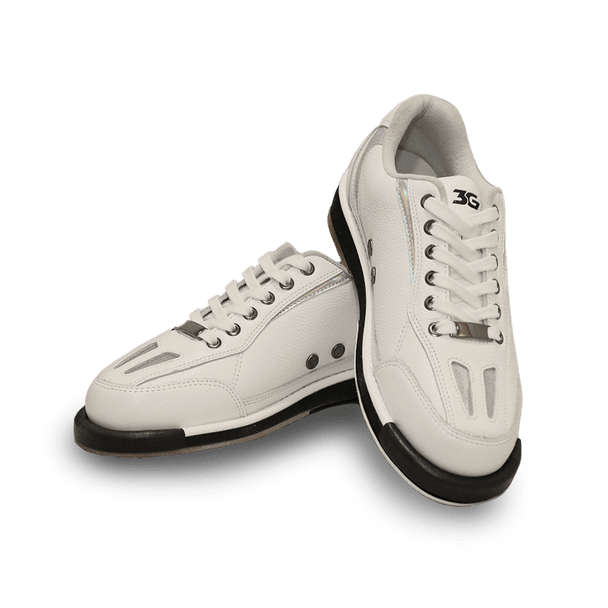 3G Racer Men's Bowling Shoes - White/Holographic - Right Handed Bowling Shoes