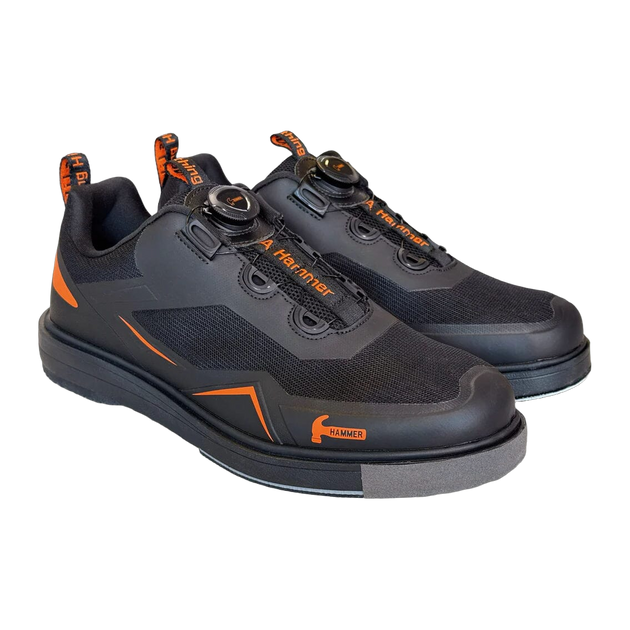 Hammer Men's Vibe Bowling Shoes - Black/Orange - Right Hand