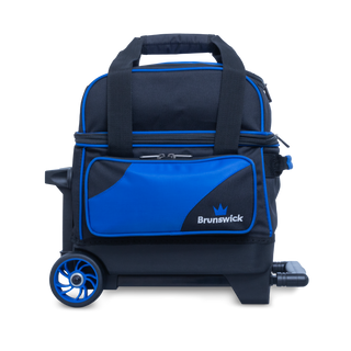 Brunswick Zone Single Roller Bowling Bag - Blue – side view