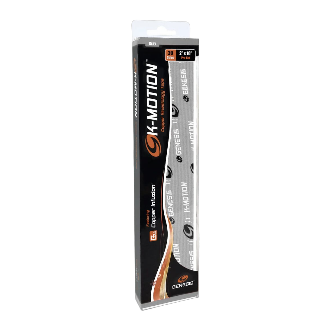 Genesis K-Motion Grey Pre-Cut 2 Inch Strips (20)