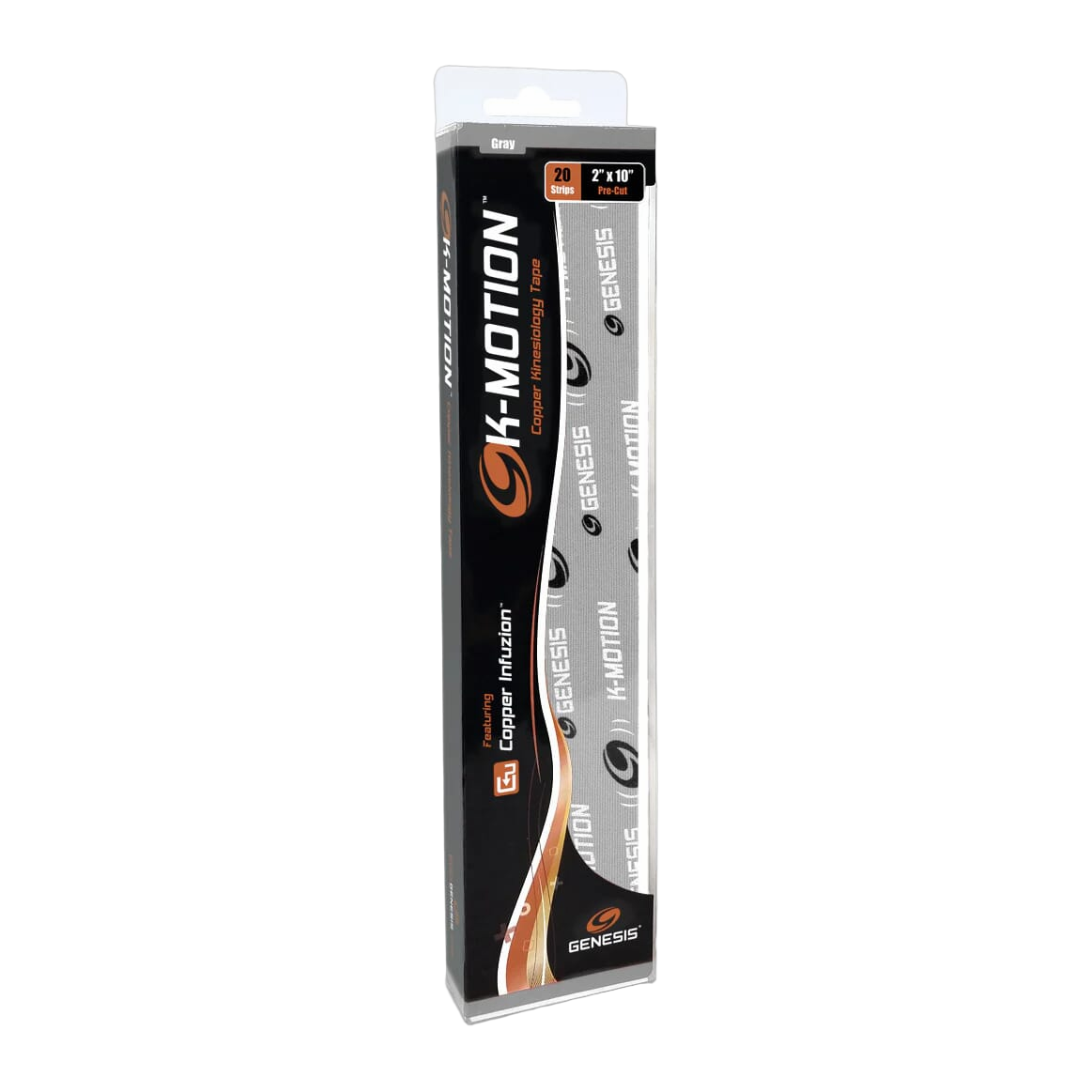 Genesis K-Motion Grey Pre-Cut 2 Inch Strips (20)