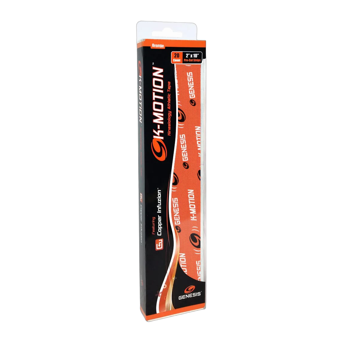 Genesis K-Motion Orange Pre-Cut 2 Inch Strips (20)