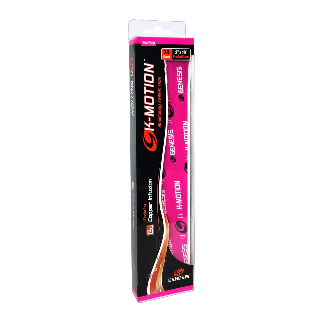 Genesis K-Motion Pink Pre-Cut 2 Inch Strips (20)