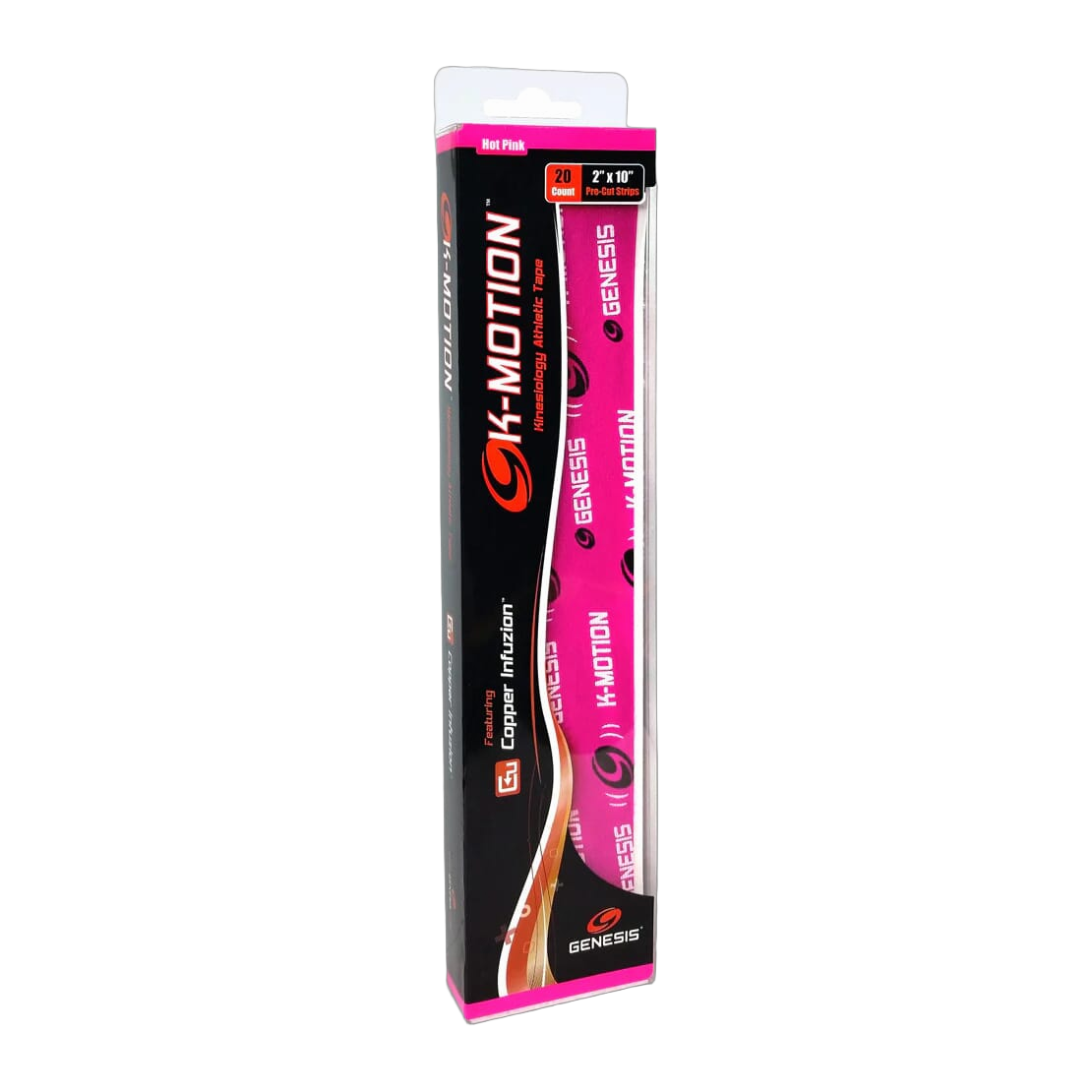 Genesis K-Motion Pink Pre-Cut 2 Inch Strips (20)