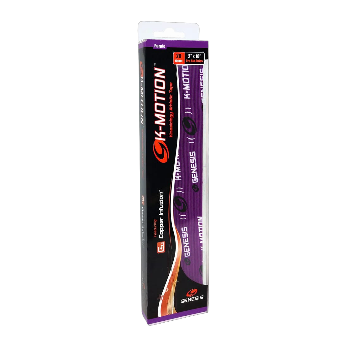 Genesis K-Motion Purple Pre-Cut 2 Inch Strips (20)