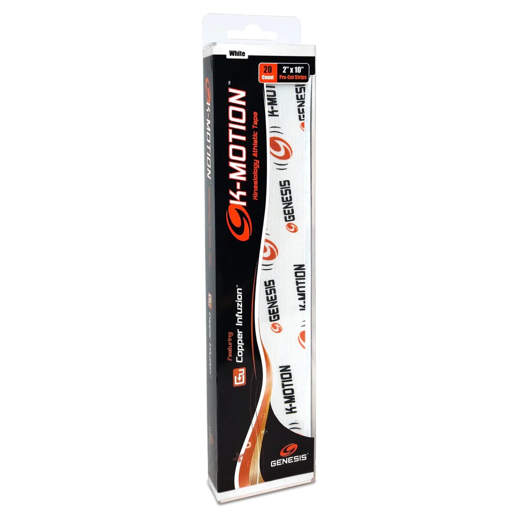 Genesis K-Motion White Pre-Cut 2 Inch Strips (20)