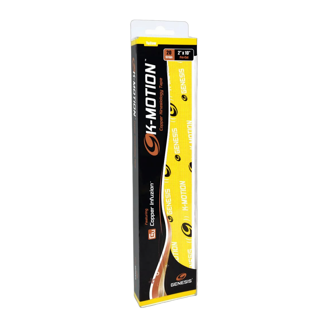 Genesis K-Motion Yellow Pre-Cut 2 Inch Strips (20)