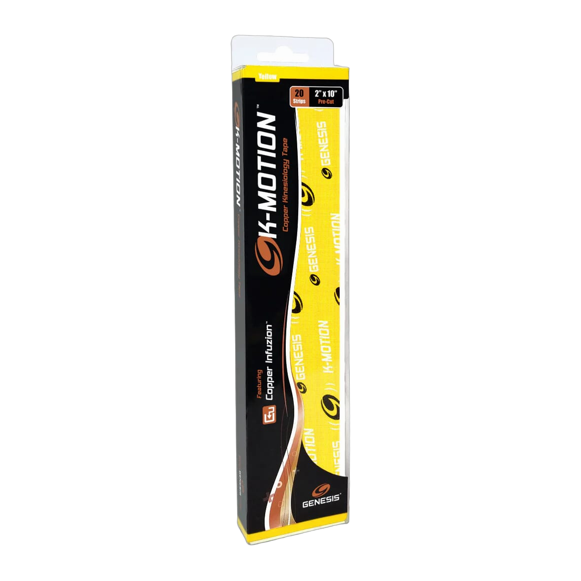 Genesis K-Motion Yellow Pre-Cut 2 Inch Strips (20)