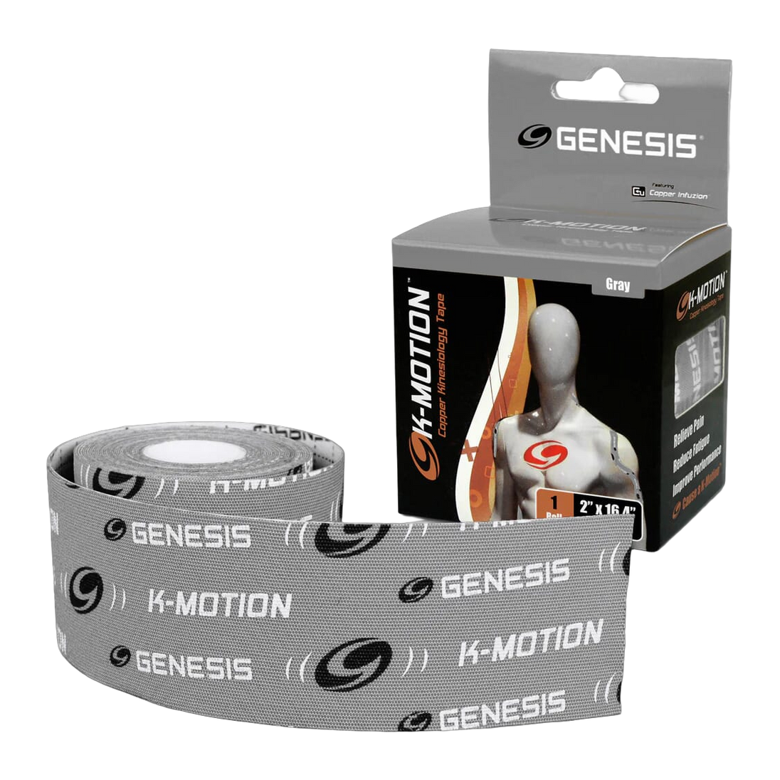 Genesis K-Motion Grey 2 Inch Roll