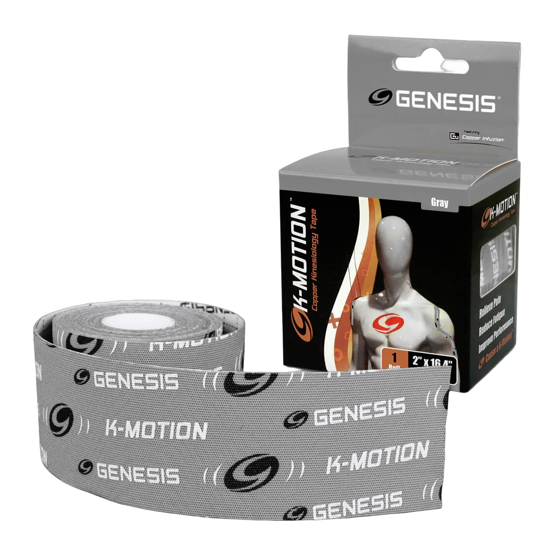 Genesis K-Motion Grey 2 Inch Roll