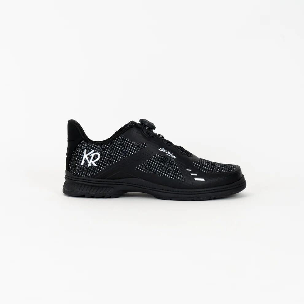KR Strikeforce Men's Jet FT Bowling Shoes - Black/Silver, side view