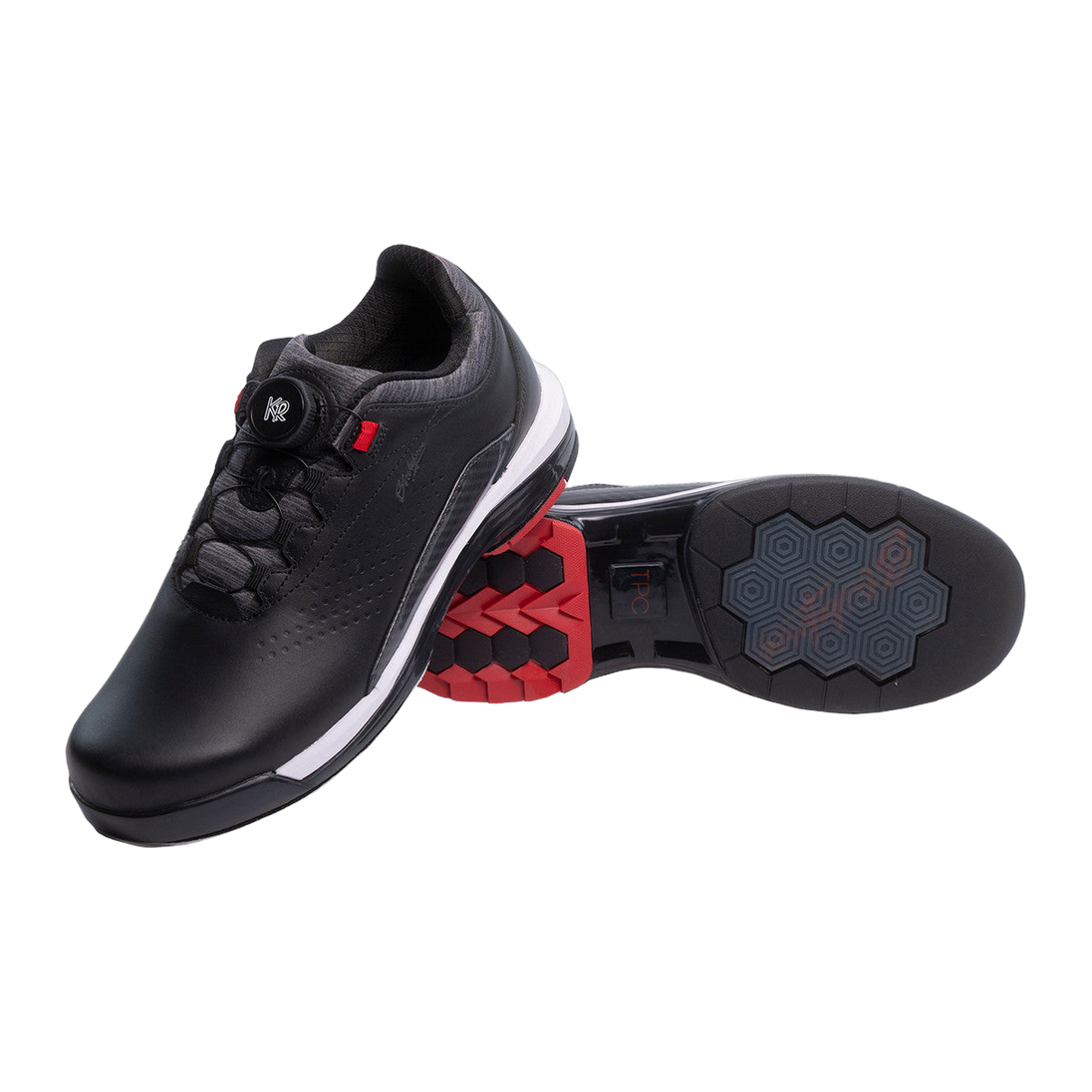 KR Strikeforce TPC Maven bowling shoe Black/Red with FreeLock dial and TRI-Sole