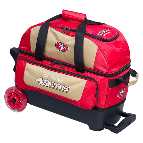 KR Strikeforce NFL San Francisco 49ers 2 Ball Roller Bowling Bag
