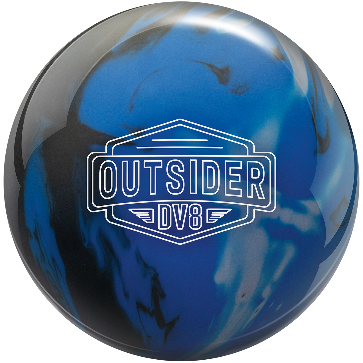 DV8 Outsider Bowling Ball - Black/Royal/Grey