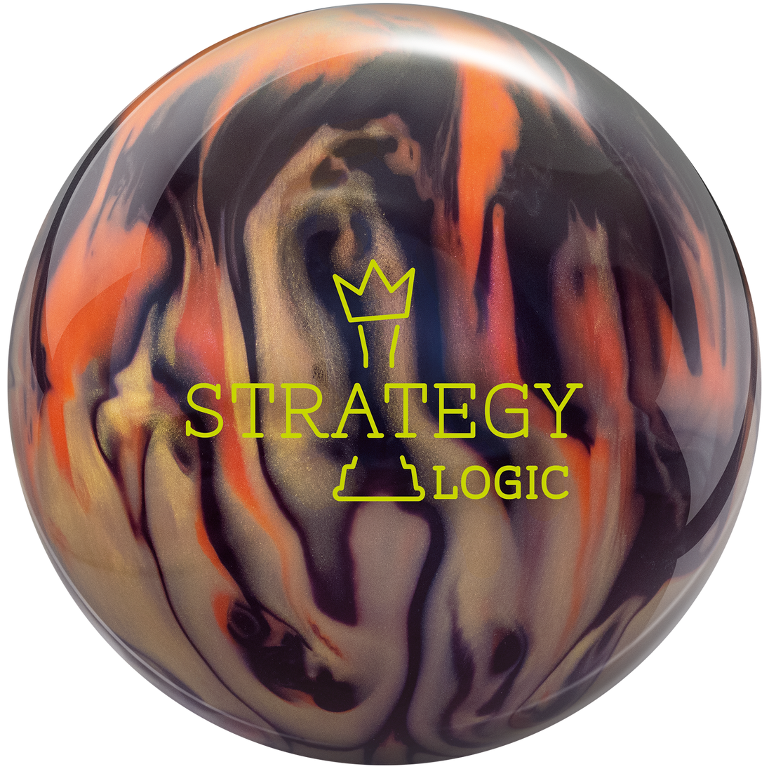 Brunswick Strategy Logic Bowling Ball - Black/Gold/Orange