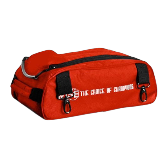Vise 2-Ball Clear Top Shoe Bag - Red
