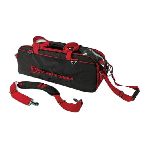 Vise 3-Ball Tote Clear Top - Black/Red