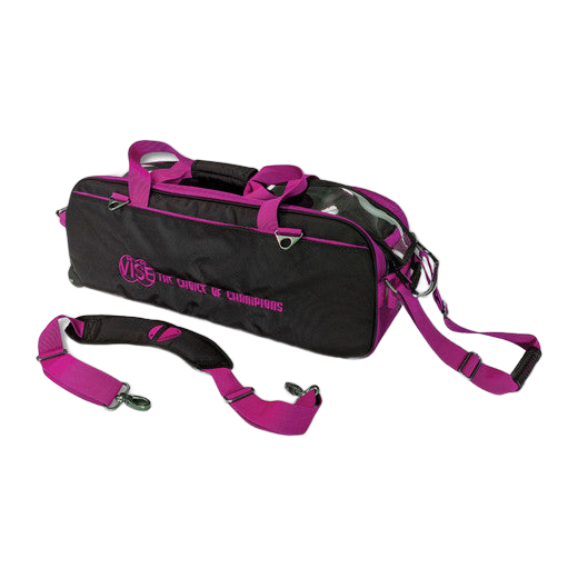 Vise 3-Ball Tote Clear Top - Black/Pink