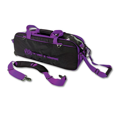 Vise 3-Ball Tote Clear Top - Black/Purple