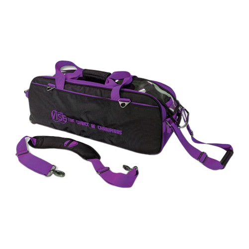 Vise 3-Ball Tote Clear Top - Black/Purple