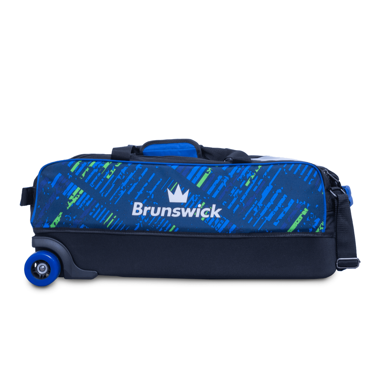 Brunswick Punisher Triple Tote - Blue/Green Bowling Bags