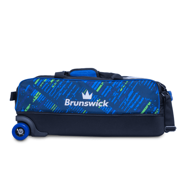 Brunswick Punisher Triple Tote - Blue/Green Bowling Bags