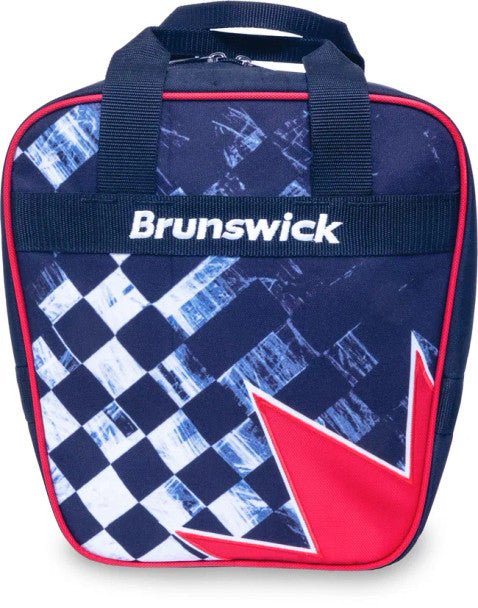 Brunswick Spark Single Tote - Checkered Flag Bowling Bag Bowling Bag