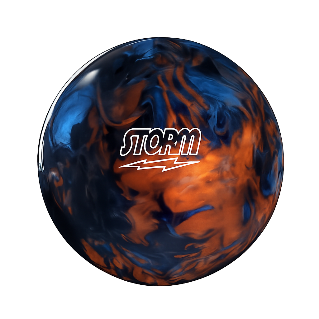Storm EquinoX Hybrid Bowling Ball - side view showing Storm logo