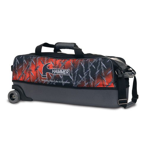 Hammer Dye Sub Slim Triple Roller Bowling Bag - Barbwire Bowling Bag