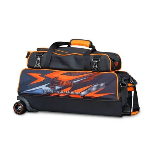 Hammer Dye Sub Triple Tote With Shoe Pouch - Orange Bowling Bag Bowling Bag