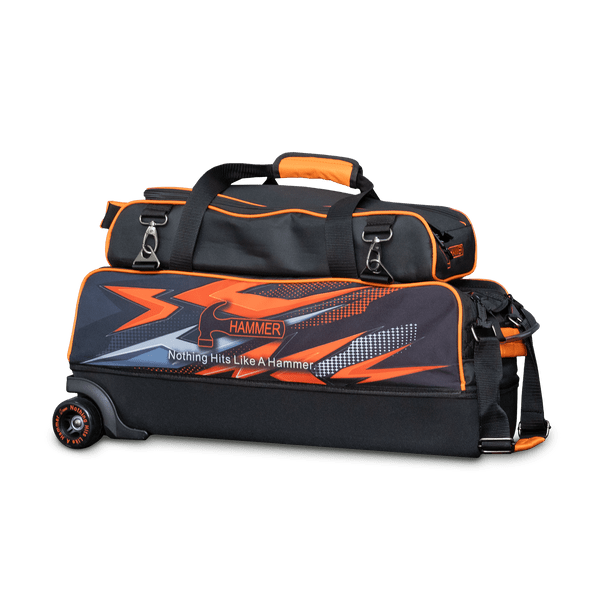 Hammer Dye Sub Triple Tote With Shoe Pouch - Orange Bowling Bag Bowling Bag