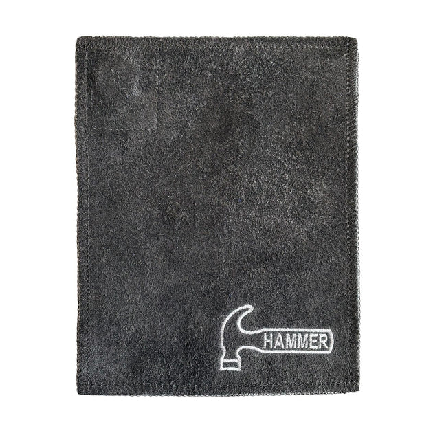 Hammer Magnetic Shammy Pad in grey leather with embroidered Hammer logo