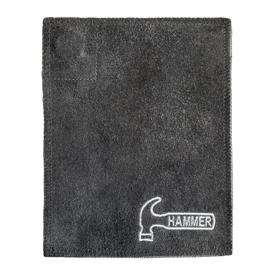 Hammer Magnetic Shammy Pad in grey leather with embroidered Hammer logo