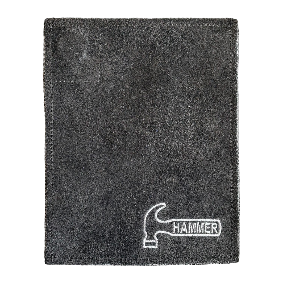 Hammer Magnetic Shammy Pad in grey leather with embroidered Hammer logo