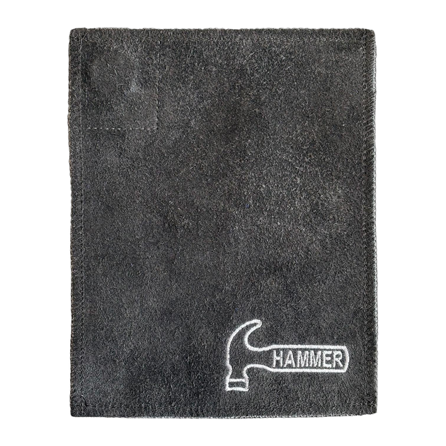 Hammer Magnetic Shammy Pad in grey leather with embroidered Hammer logo