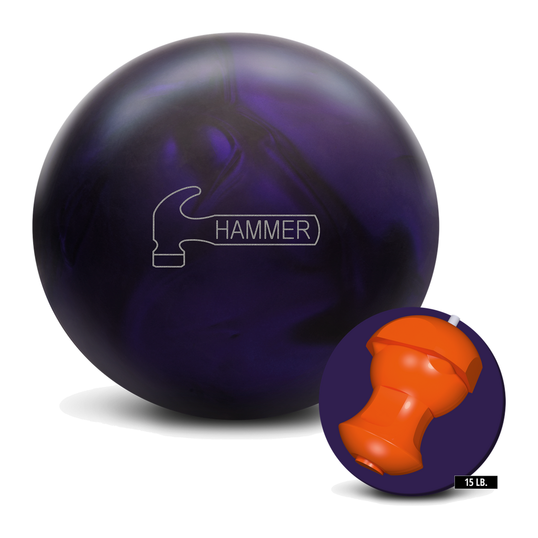 Hammer Purple Pearl Urethane 78D Bowling Ball Bowling Balls
