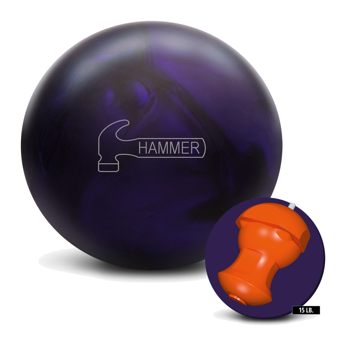 Hammer Purple Pearl Urethane 78D Bowling Ball Bowling Balls
