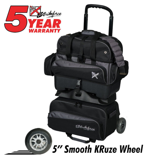 KR Strikeforce Konvoy 4 Ball Roller Bowling Bag - Black/Carbon Bowling Bag