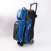 KR Strikeforce Royal Flush 360 Swivel Triple Roller Bowling Bag - blue