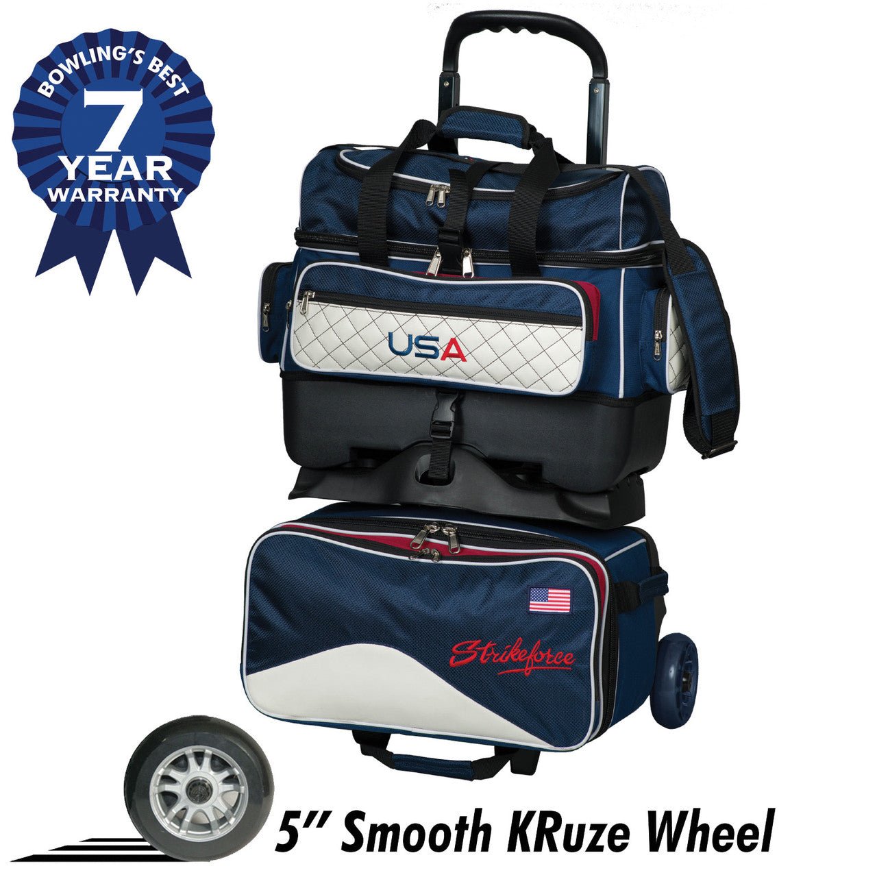 KR Strikeforce Royal Flush 4 Ball Roller Bowling Bag - USA Bowling Bag
