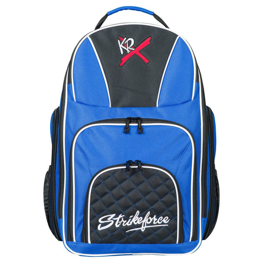KR Strikeforce Royal Flush Backpack Black/Royal Bowling Bag