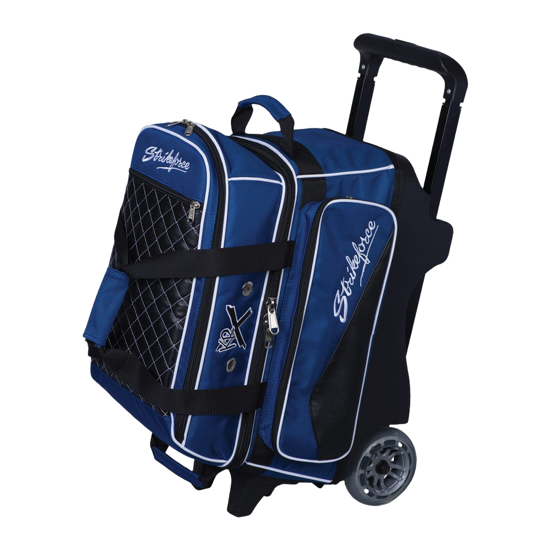 KR Strikeforce Royal Flush Double Roller Bowling Bag - Royal/Black Bowling Bag
