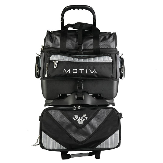 Motiv Vault 4-Ball Roller - Black/Grey Bowling Bags