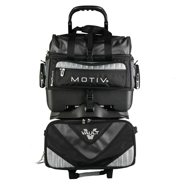 Motiv Vault 4-Ball Roller - Black/Grey Bowling Bags